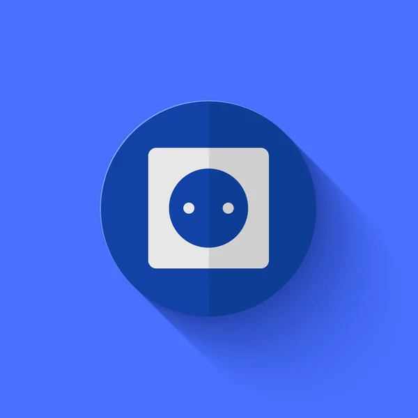 Vector modern flat blue circle icon. — Stock Vector