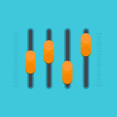 vektör modern düz ses karıştırıcı