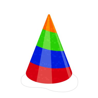 beyaz izole vektör parti şapkası