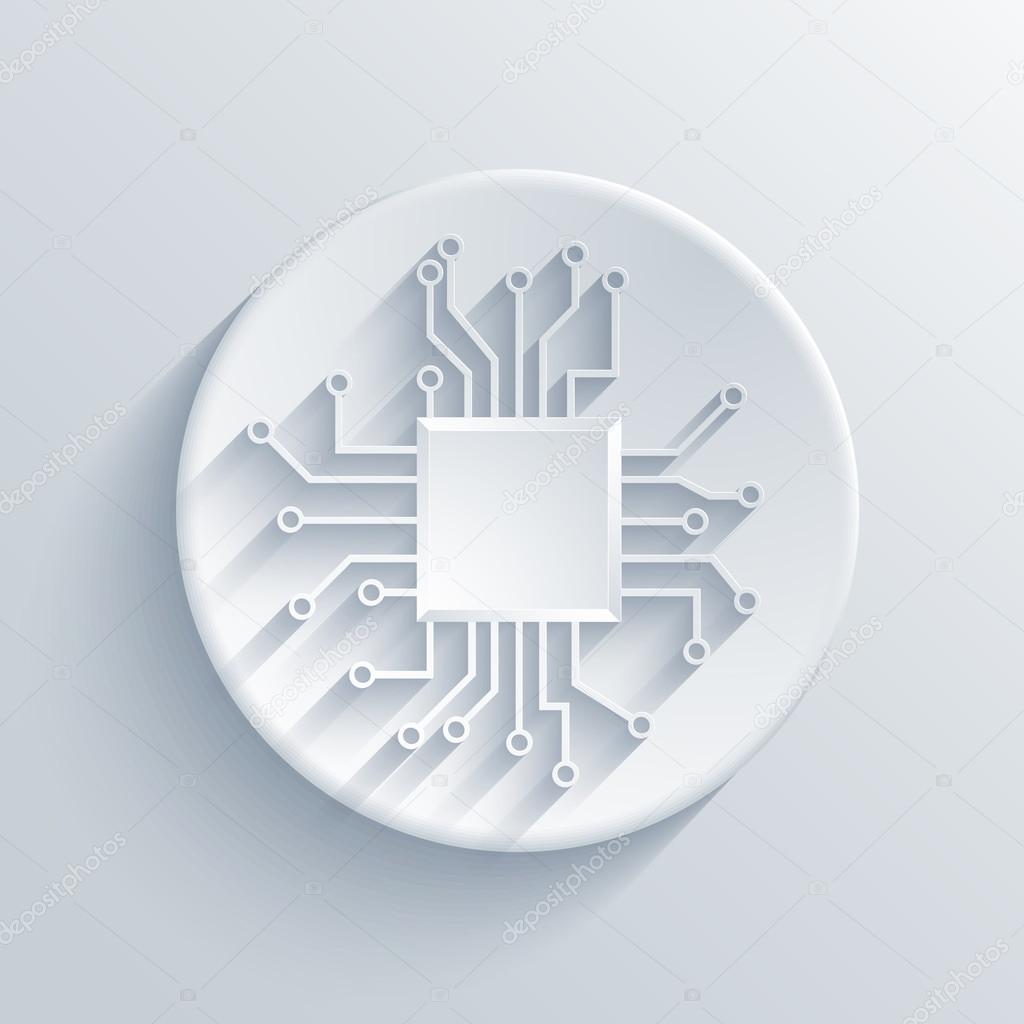 Vector modern circuit board icon.