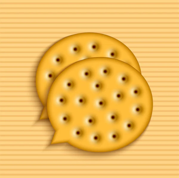 Διάνυσμα σύγχρονη cookie φούσκα ομιλία. — Διανυσματικό Αρχείο