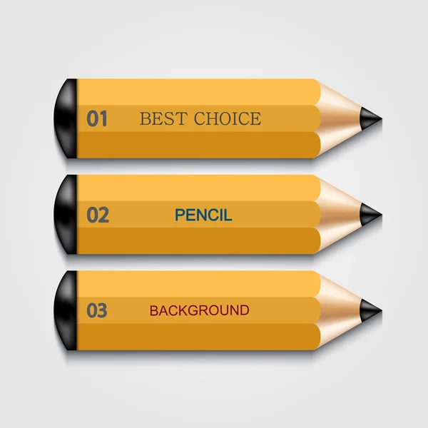 Vector modern pencil infographics. — Stock Vector