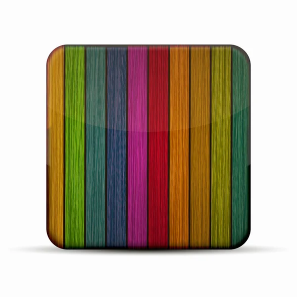 Vector moderne houten icoon op wit — Stockvector