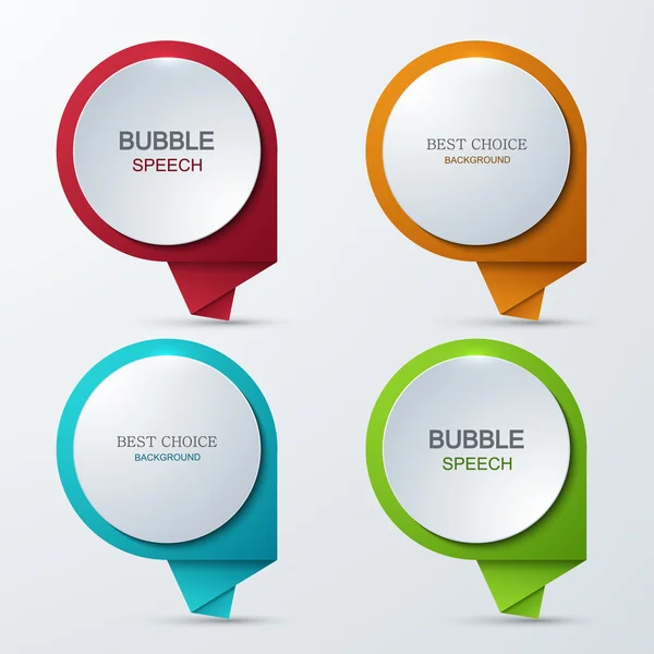 Vector moderno juego de iconos de voz de burbuja . — Vector de stock