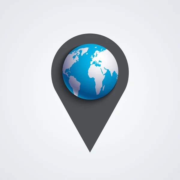 Vector modern map pointer icon — Stock Vector