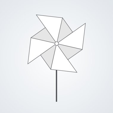 vector modern windmill background. clipart