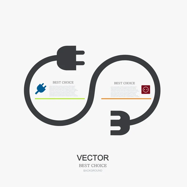 Vektorové pozadí moderní plug. Infographic. — Stockový vektor