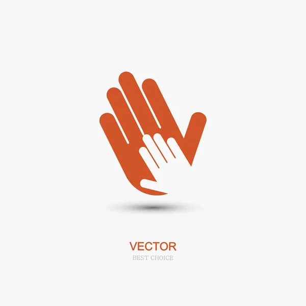 Vector modern hands icon on white background. — Stock Vector