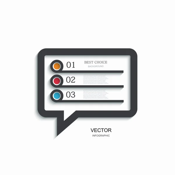 Vector modern bubble speech infographic — Stock Vector