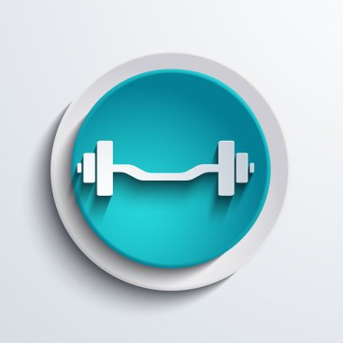 vektör modern mavi daire simgesi. Web öğesi