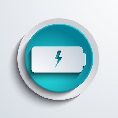 vektör modern mavi daire simgesi. Web öğesi