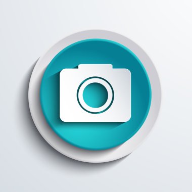 vektör modern mavi daire simgesi. Web öğesi