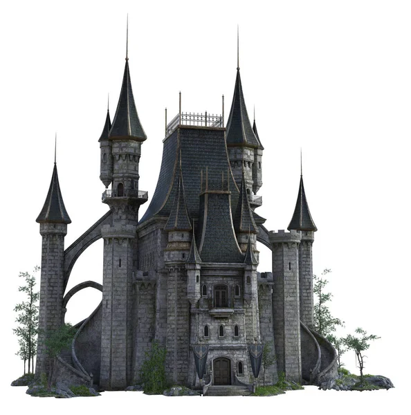 Peri masalı şatosunun 3D çizimi