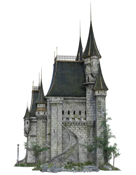 童话城堡3D图解 免版税图库图片