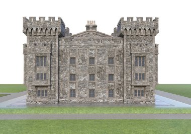 3d illustration of big castle