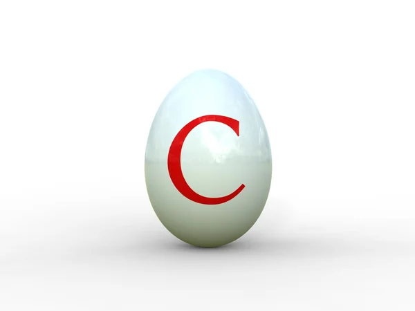 Яйце літера С — стокове фото
