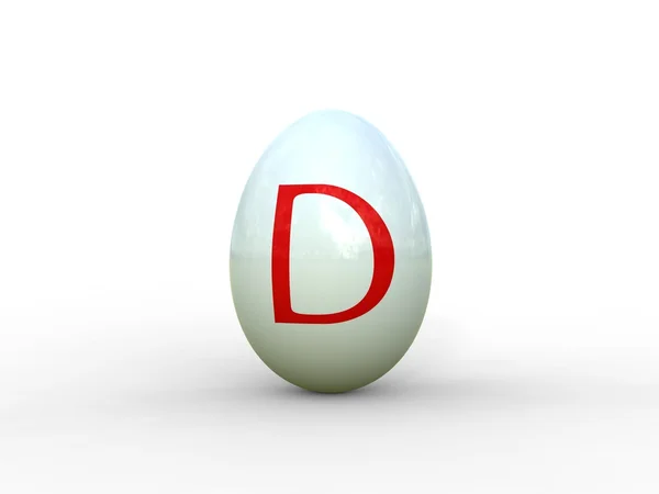 Egg letter D — Stock Photo, Image