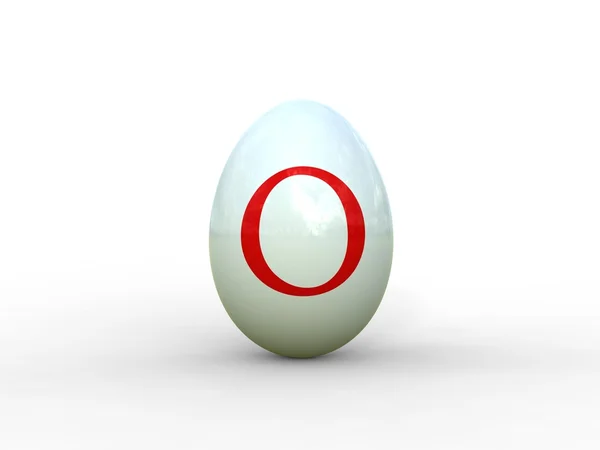 Egg letter O — Stock Photo, Image