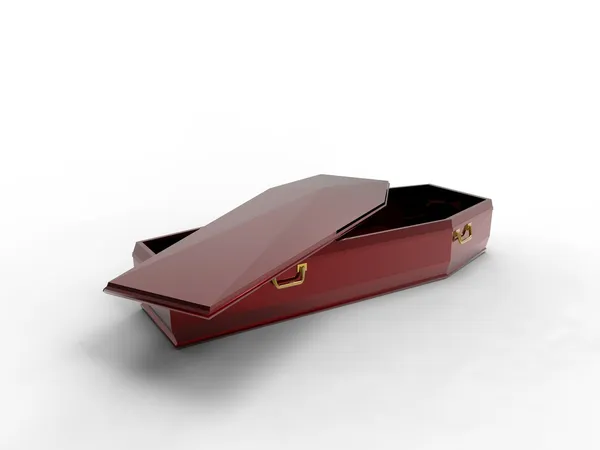 Open Coffin Stock Photo