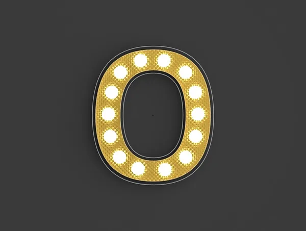 Light vintage number zero — Stock Photo, Image