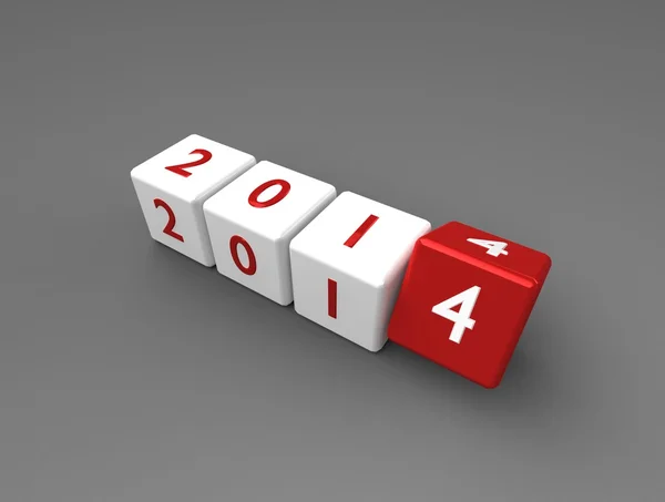 Dice of new year — Stock Photo, Image