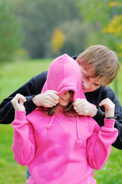 Young beautiful couple