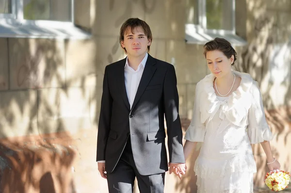 Noiva e noivo juntos — Fotografia de Stock