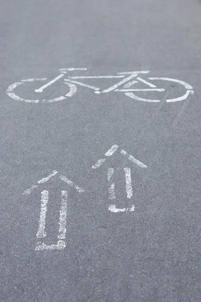 Carretera de bicicleta señal — Foto de Stock