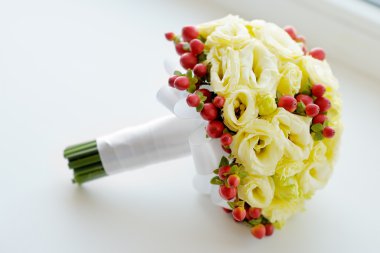 Beautiful wedding flowers bouquet clipart