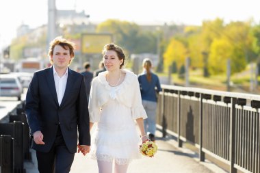 Gelin ve damat birlikte.