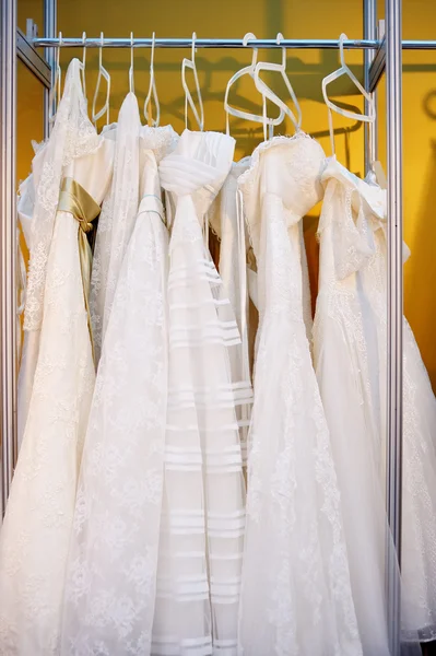 A few beautiful wedding dresses — Stock Photo, Image