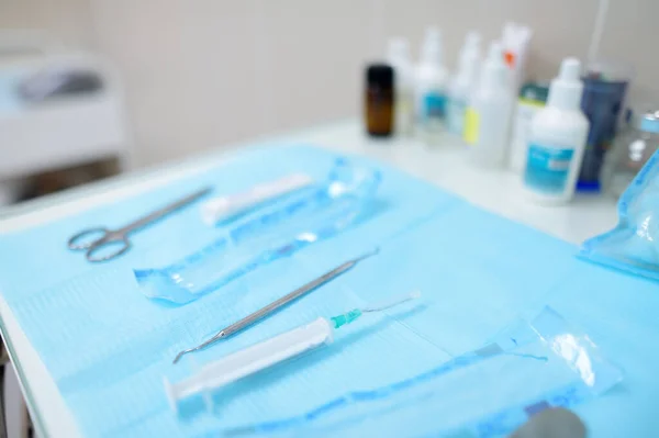 Matériel Outils Professionnels Dentiste Dans Cabinet Médical Clinique Dentaire Rendez — Photo