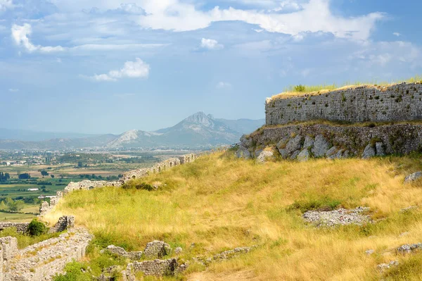 View Fortress Rozafa Shkodra City Amazing Valley Mountains Albania Ancient — Stock Fotó