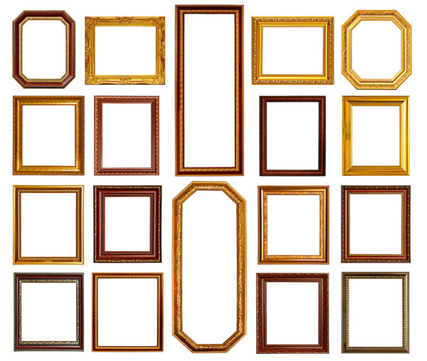 Gold and wood frame