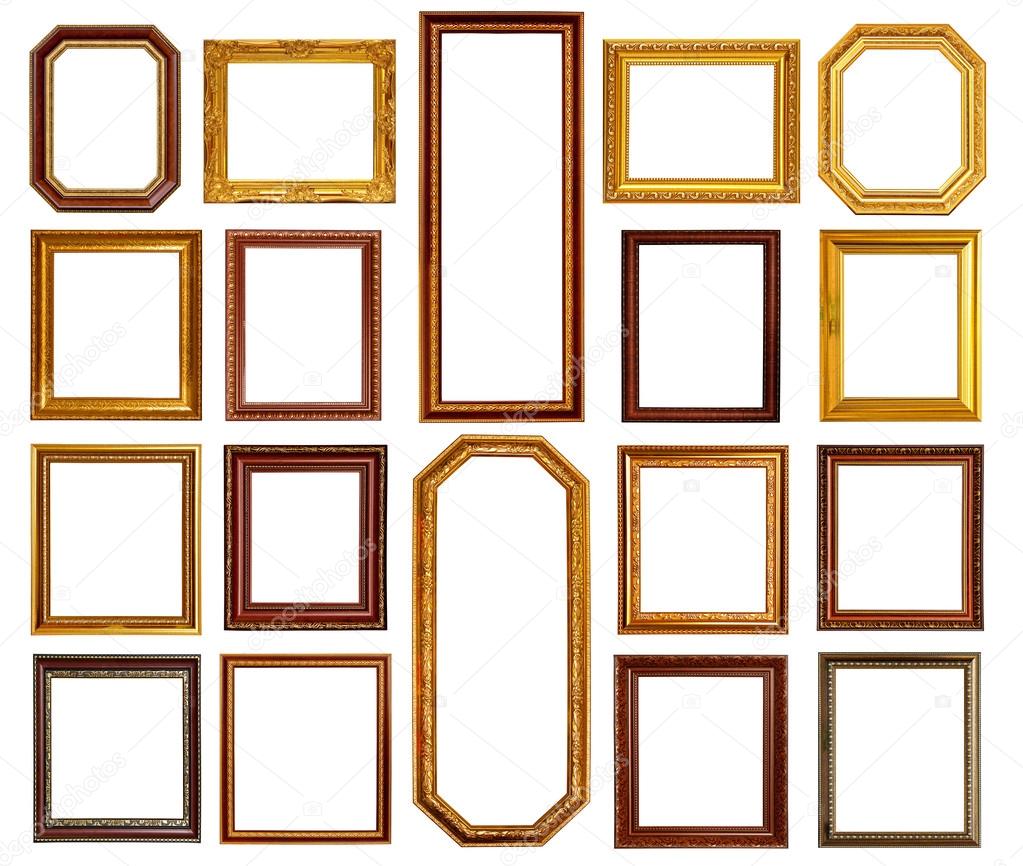 Gold and wood frame