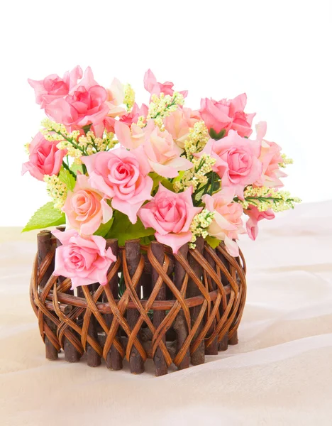 Basket roses — Stock Photo, Image