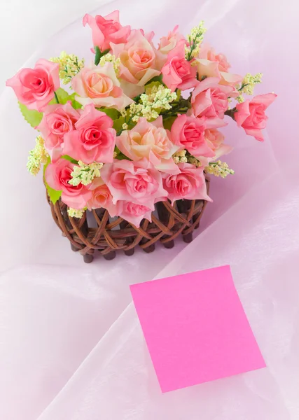 Basket roses — Stock Photo, Image