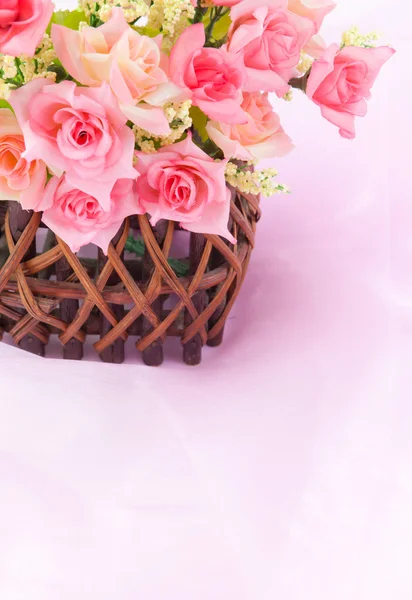 Basket roses — Stock Photo, Image