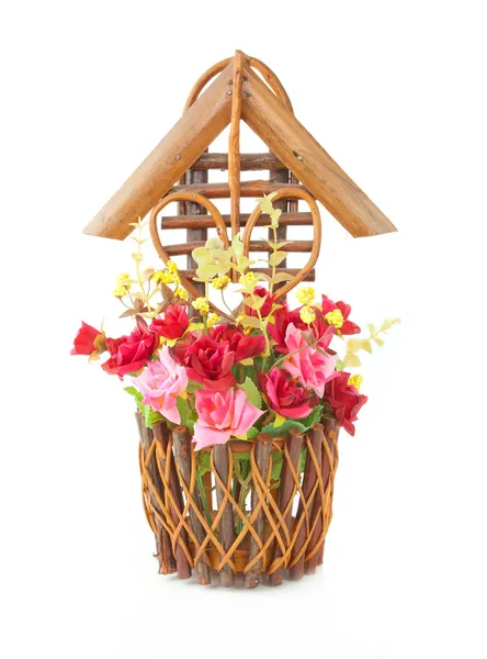 Basket roses — Stock Photo, Image