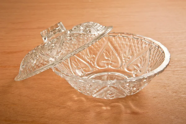Стеклянная тарелка — стоковое фото