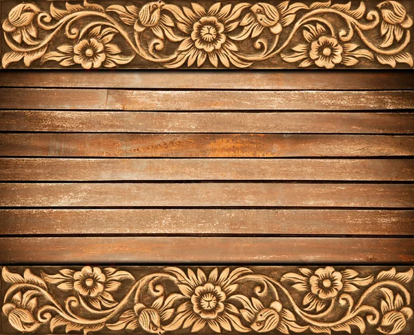 Flower carved frame — Stock Photo, Image