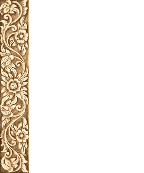 Flower carved frame — Stock Photo, Image