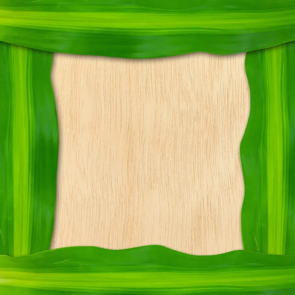 Green leaves frame — Stock Photo, Image