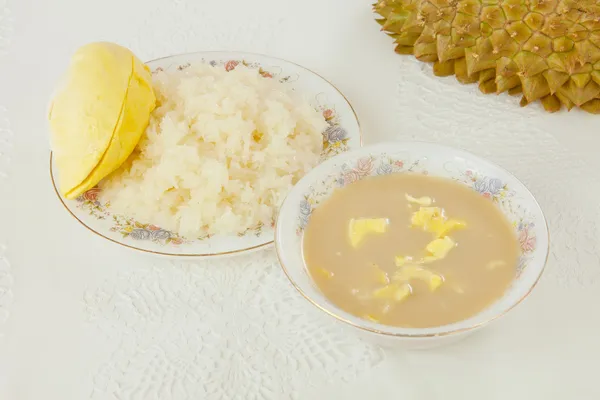 Durian kleefrijst — Stockfoto