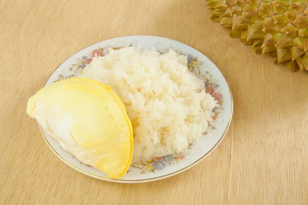 Durian sticky rice — Stock Photo, Image