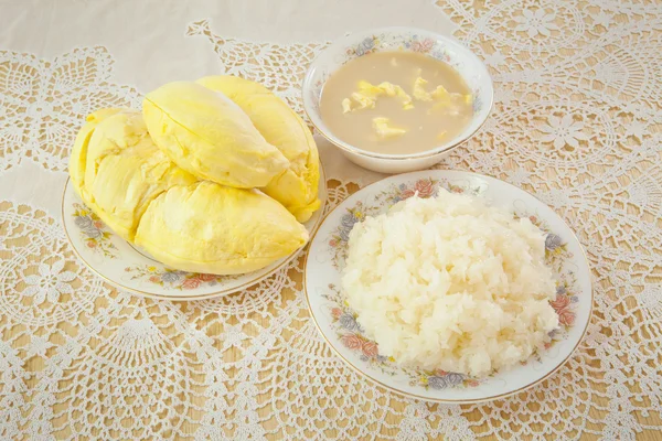 Durian kleefrijst — Stockfoto