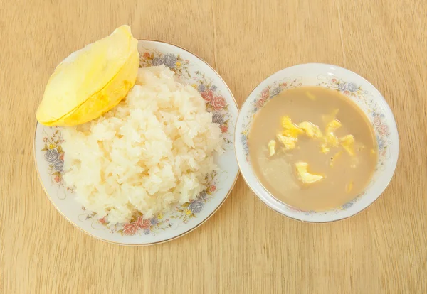 Durian ragacsos rizs — Stock Fotó