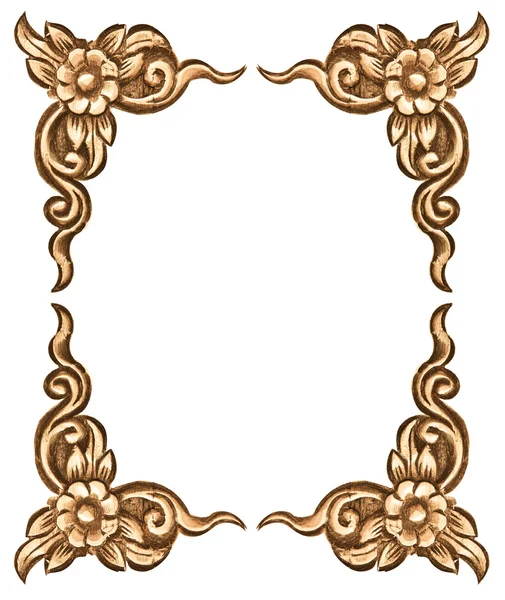 Flower carved frame — Stock Photo, Image