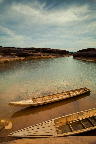 Mekong nehrinde tekneler — Stok fotoğraf