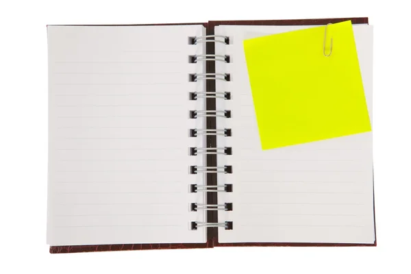 Caderno isolado — Fotografia de Stock